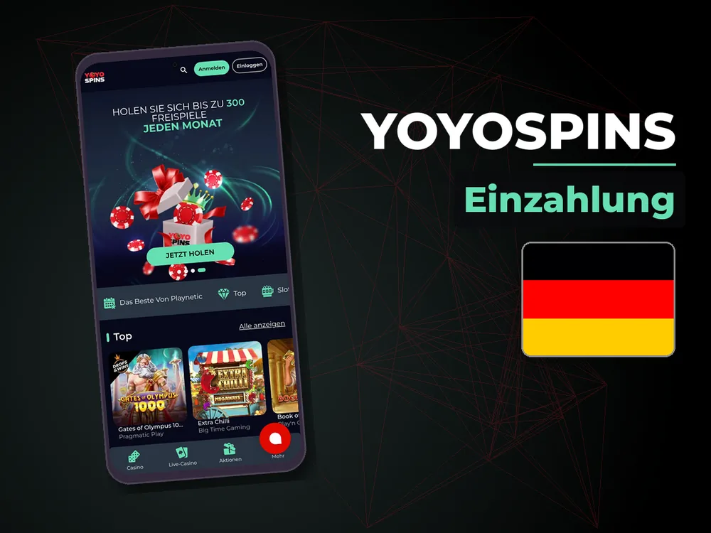 YoyoSpins - Einzahlung
