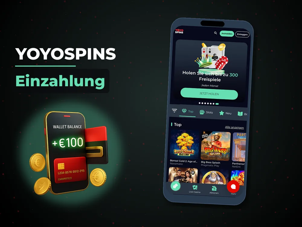 YoyoSpins - Einzahlung