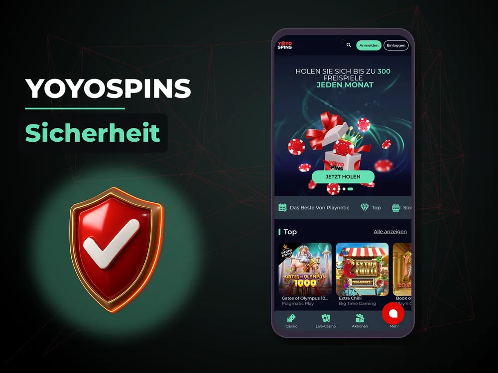 YoyoSpins - Sicherheit