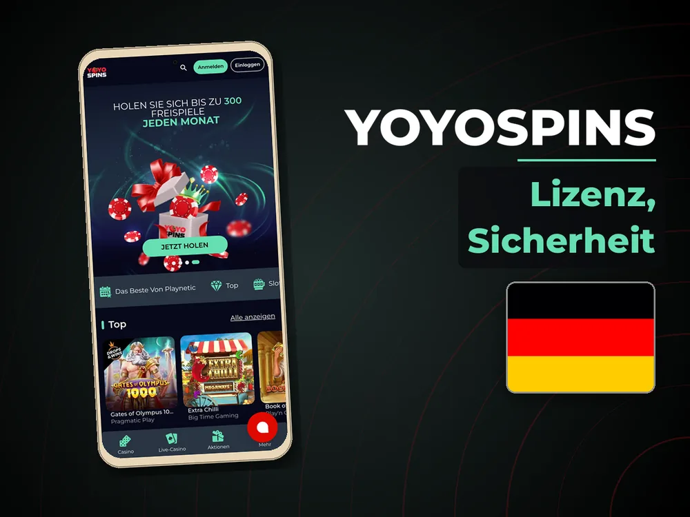YoyoSpins - Lizenz, Sicherheit